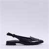Paul Green Slingback Square Detail Pump - Black Leather